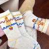 Dy401 6 Pairs Sports Compression Socks Athletic Long Tube Cartoon Fruit New Style Quick Dry Non-Slip Socks for Adult