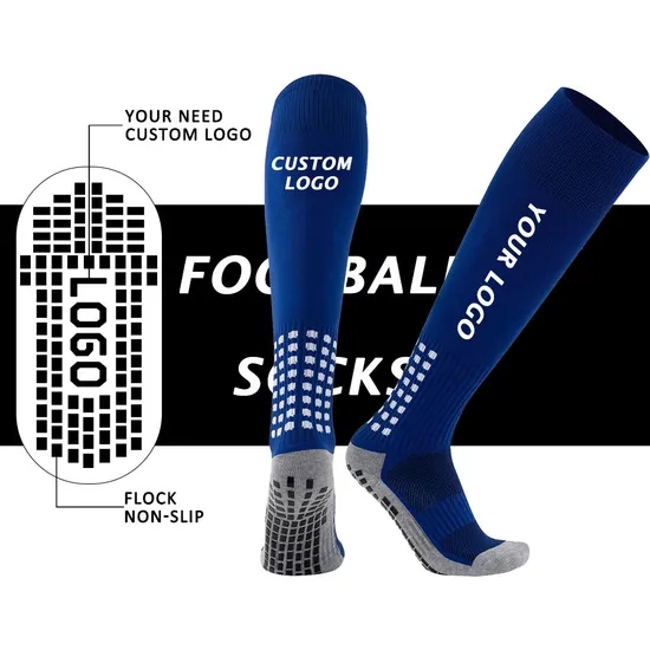 Custom Logo Design Compression Football Socks Anti Slip Soccer Athletic Sport Socks