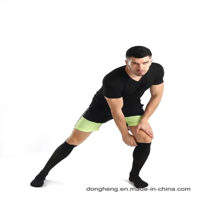 Cotton Compression Black Graduated Support Knee-High Socks for Men&Women
