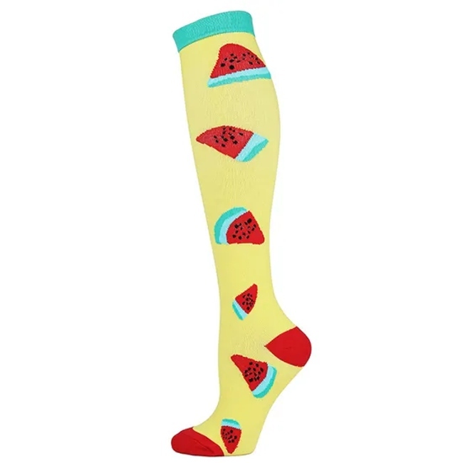 in Stock Cheap High Knee Compression Socks Fashion Unisex Adults Sustainable Fun Pattern Socks for Man and Woman