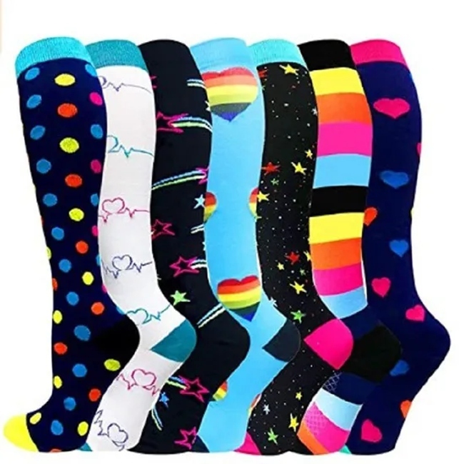 Medical Sport Compression Socks 15-25mmhg Run Nurse Socks for Edema Diabetic and Varicose Veins