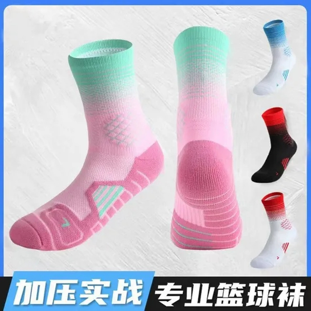 Sports High Basketball Durable Non-Slip Knitting Breathable Comfortable Quick-Drying Ankle Compression Socks
