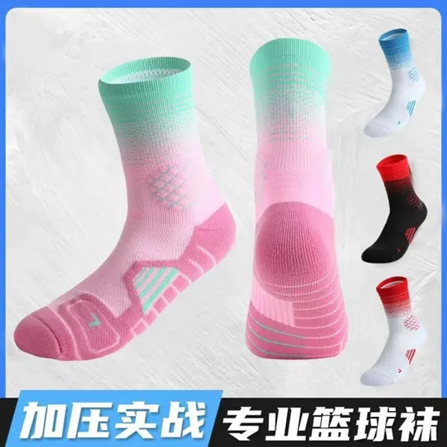 Sports High Basketball Durable Non-Slip Knitting Breathable Comfortable Quick-Drying Ankle Compression Socks