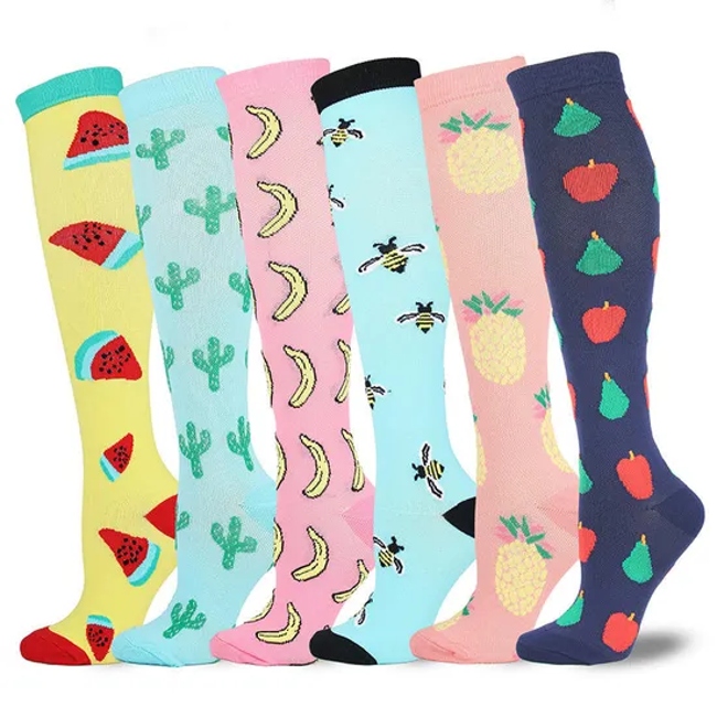 Wholesale 20-30mmhg Running Sport Socks Men Women Athletic Stocking Knee High Nurse Compression Socks