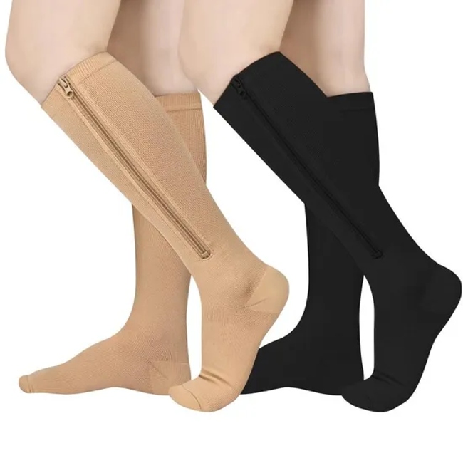 Wholesale Medical Compression Socks Zipper Men Women Nylon Elastic Socks Sports Socks