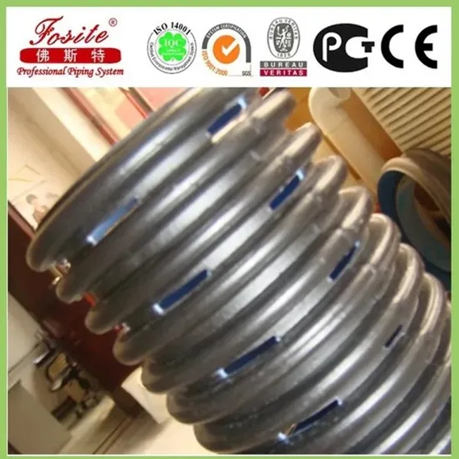 Manufacturer HDPE Corrugated Perforated Drain Pipe with Sock