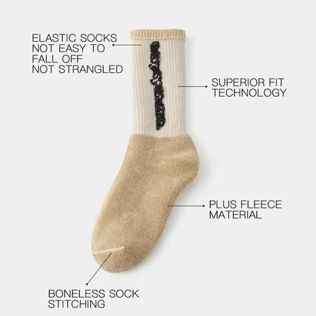 OEM Fashion Jacquard Unisex Athletic Basketball Crew Cushion Thick Terry Sport Socks