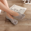 Summer Women′s Five-Finger Thin Plum Mesh Breathable Invisible Shallow Mouth Boat Socks Heel Silicone Toe Socks