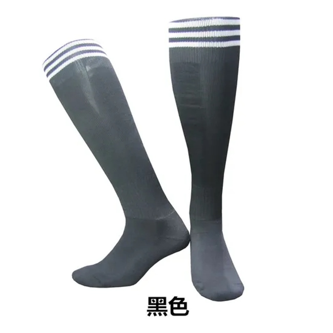 Gy9-Cdp501#Polyester Three-Strip Plain Plain MID-Length Football Socks for Adults