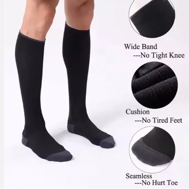 Custom Knee High 20-30mmhg Circulation Socks Sports Compression Socks Breathability Personalized Compression Socks