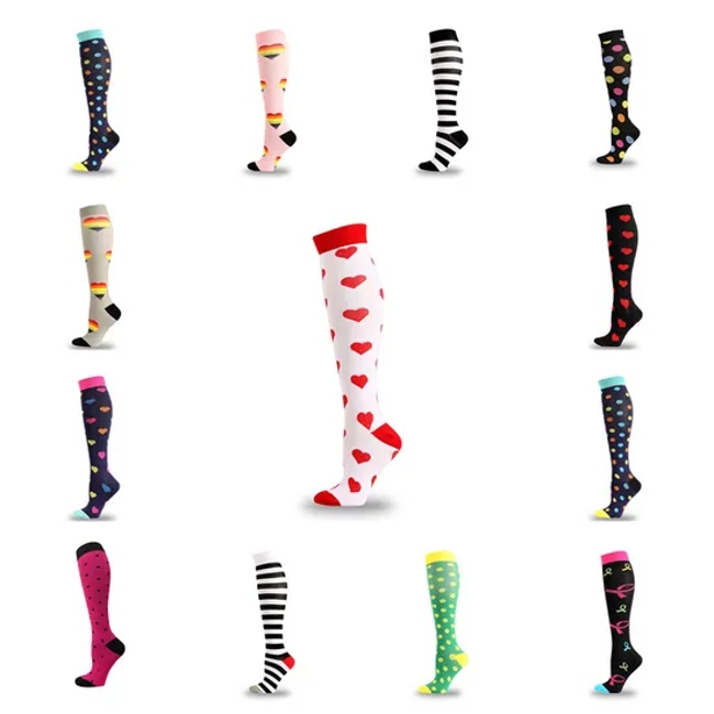 High Elastic Calf Compression Socks Running Socks Men and Women Summer Breathable Professional Marathon High Tube Sports Socks