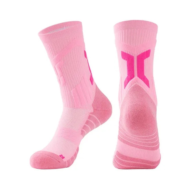 Custom Logo Men′s Compression Grip Sport Socks Coolmax Cotton Crew Socks