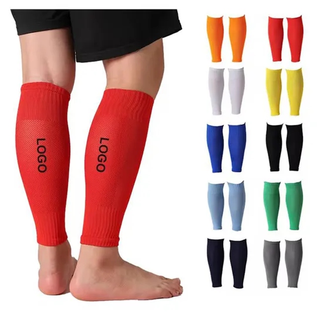 Custom Logo OEM Grip Football Leg Designer Socks Soccer Calf Compression Sleeves Sports Socks