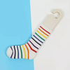 Wholesale Striped Vintage Fashion Design Cotton Newborn Baby Unisex Rainbow Custom Ankle Socks with Lace for Boy and Girl