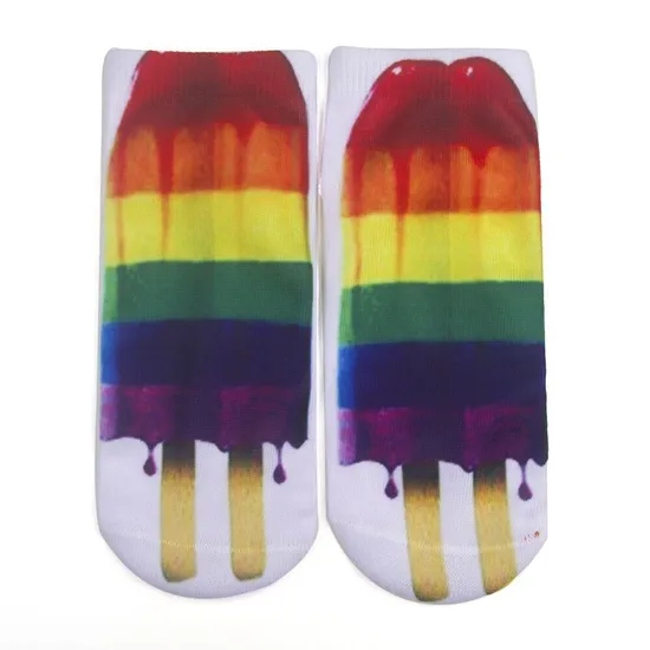 Funny Flip Flop Socks 3D Pattern Socks Sandal Socks Low Cut Ankle Silly Socks