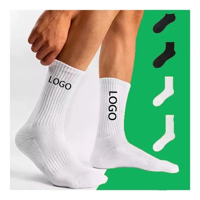 Low MOQ Design Ankle Sports Breathable Custom White Cycling Socks for Men