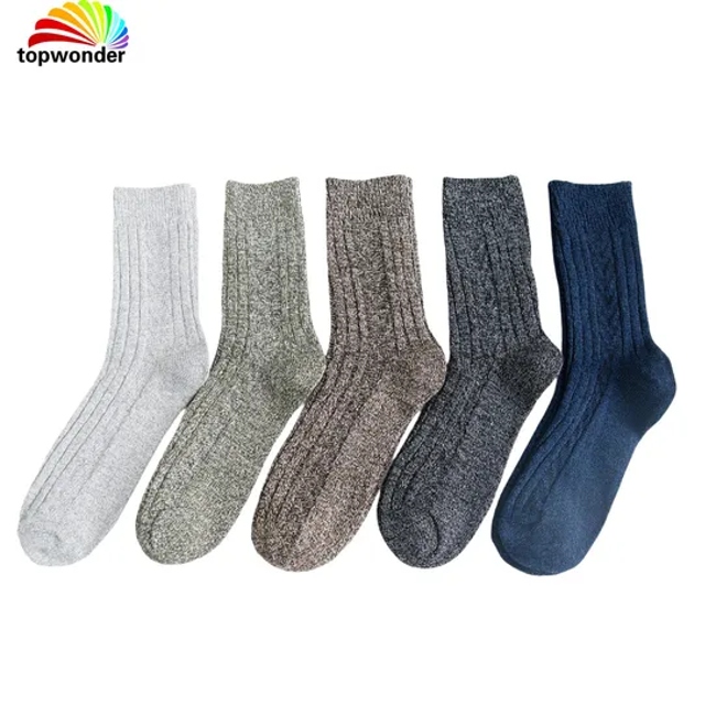 Customize and Wholesale Vintage Melange Color Thick Knitting Winter Sock in Many Colors and Designs at Low Prices