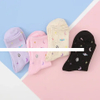 Wholesale floral moon star design yiwu custom logo warm women crew socks cute