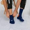 Qlm-319-13 Compression MID Length Adult Dark Blue Cotton Sports Socks