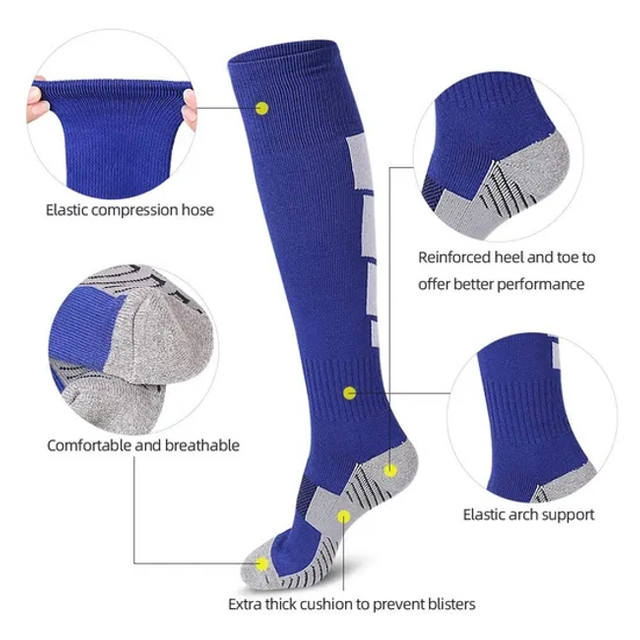 Training Football Sport Knee High Socks Over The Calf Compression Athletic Socks for Mens and Women Running