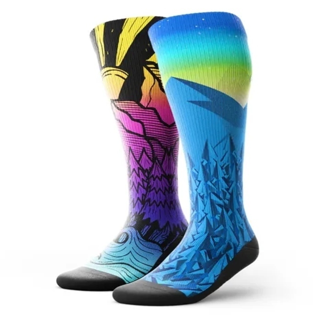 Custom Printed 20-30 Mmhg Knee High Sport Stocking Compression Socks