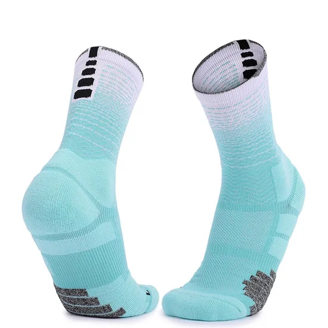Factory OEM Rainbow Designs Basketball Socks Mens Athletic Compression Crew Ankle Socks for Basketball Running