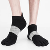 Custom Men Cotton Compression Five Finger No Show Mesh Wicking Socks