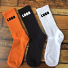 High Quality Manufacturer Funny White Black Logo Brand Designer Athletic Women Crew Gym Running Cycling Compression Cotton Men Sports Custom Socks