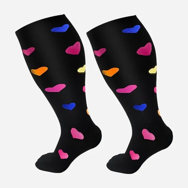 Hot Oversized Fat Men Women Compression Progressive Nylon High Stretch Socks