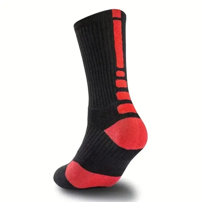 Wholesale Compression MID-Calf Cotton Sport Sock Men′s and Women′s Breatheable Running Socks
