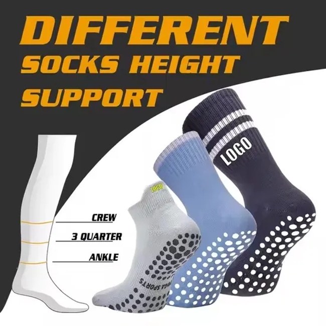 Custom Logo Grip Trampoline Socks Pilates Non Slip Yoga Curl Socks Compression Tube Crew Ruffle Socks
