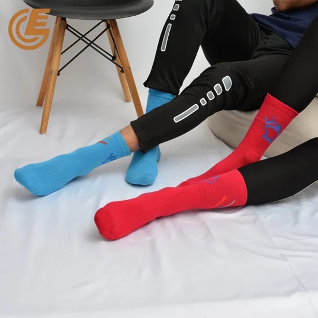 Anti-Slip Comfortable Anti-Bacterial Red Sports Compression Socks