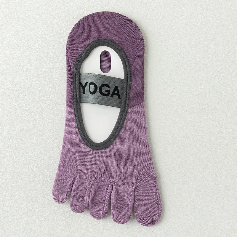light customization Five Toes Pilates Socks Women Professional Silicone Non-slip Yoga Socks Backless Breathable Bandage Floor 