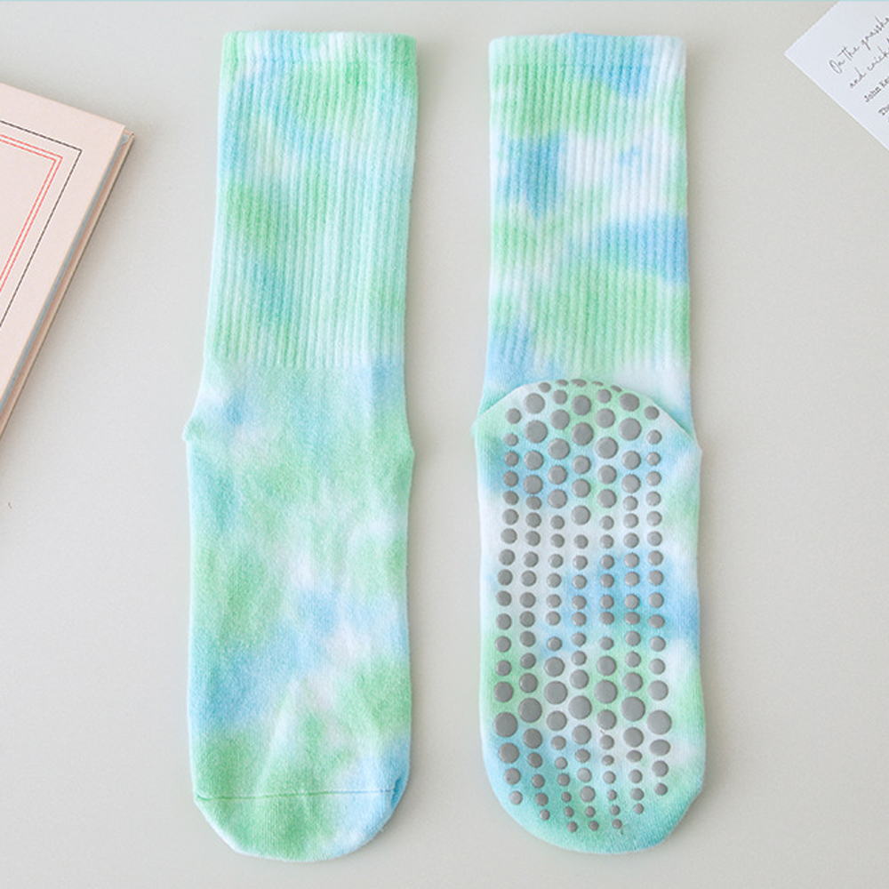 Custom Box Women Pilates Socks Tie-Dye Non-Slip Breathable Cotton Yoga Sports Fitness Training And Exercise Grip Floor 