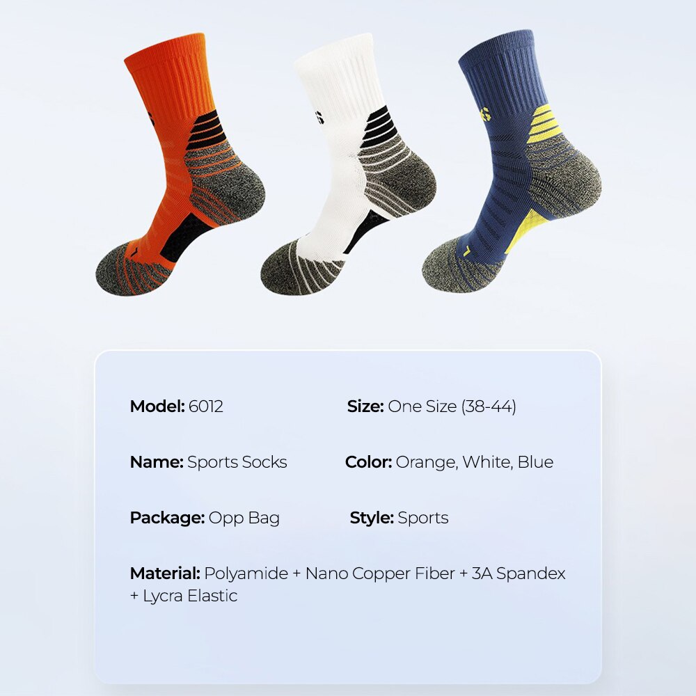 growing buyer Deodorant Nano Copper Sports Socks for Men Antibacterial Basketball Climbing Sock Summer Compression MTB Cycling 