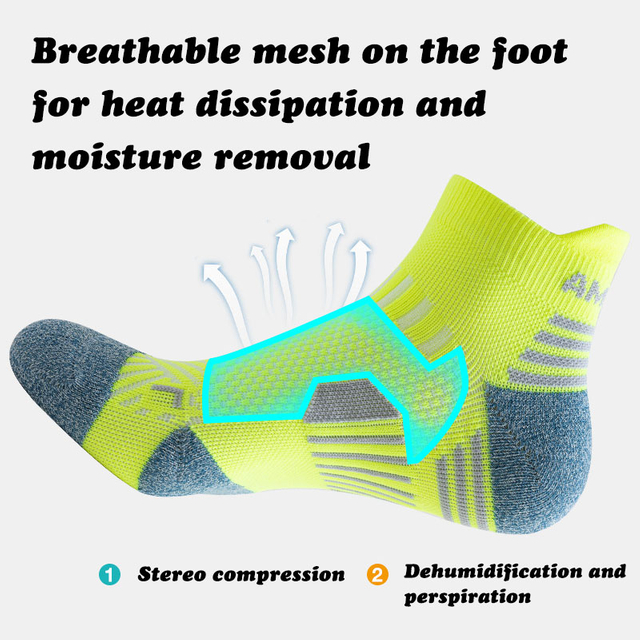 bespoke Professional Marathon Running Sock Men Women Sports Fitness Thickened Cushioned Short Tube Low Cut Boat Ankle 