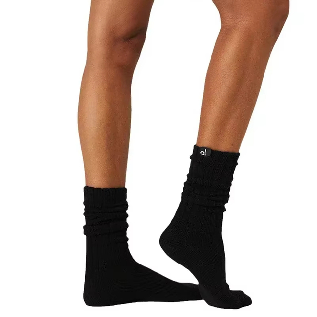 Artwork Customization LO Casual Stockings SCRUNCH Socks ed with Ultra Thick Yoga Socks Soft and Breathable Vintage Knitted 