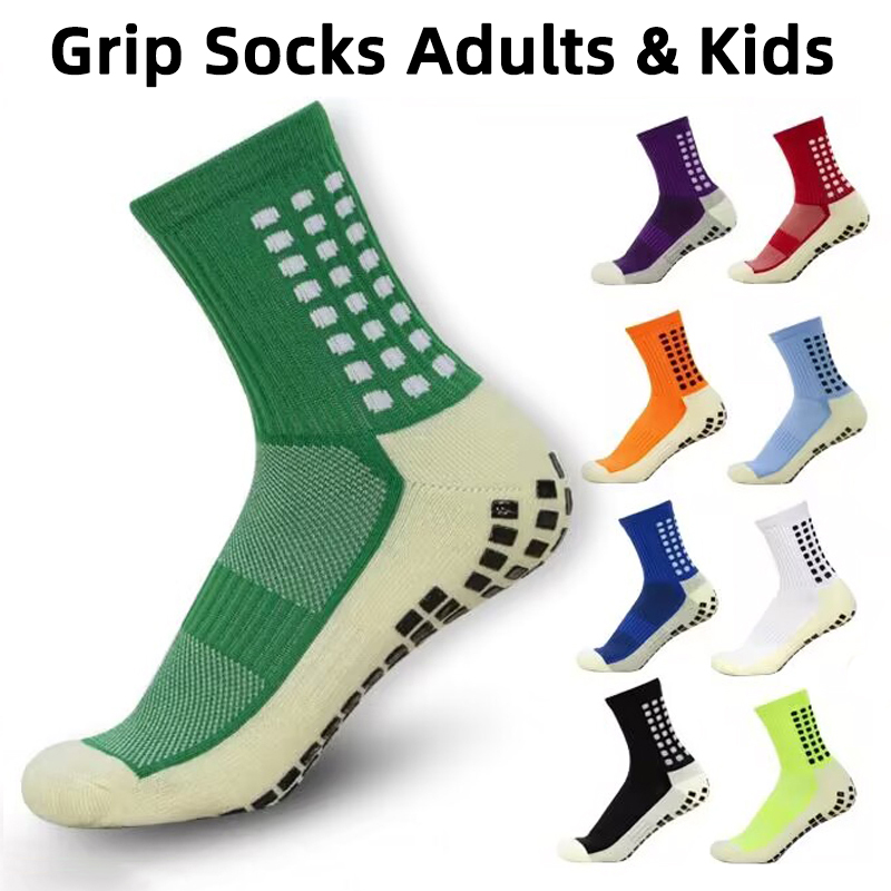 wholesale deals Best Quality Anti Slip Soccer Socks Adults Kids Athletic Sports Sock Non Slip Football Socks Rugby Hockey Grip 