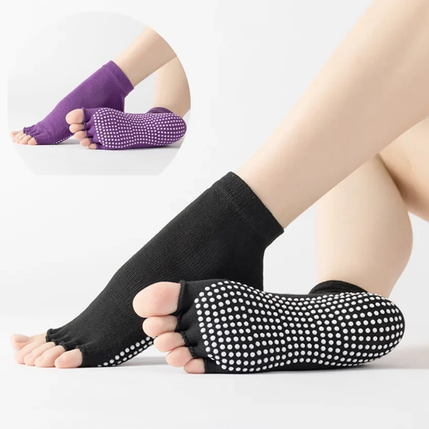Competitive Pricing Women NonSlip Yoga Socks Summer Quick-Dry Breathable Ballte Pilates Yoga Dance Fitness Gym Sport Five Toe 