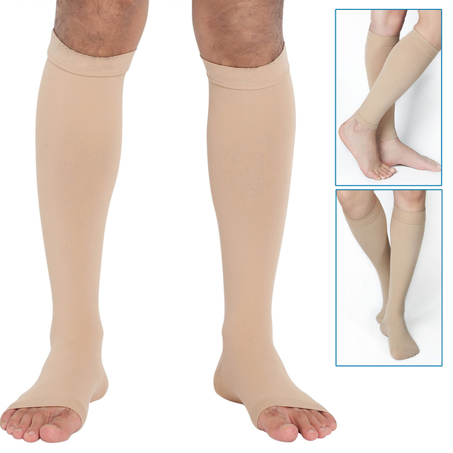 Wholesale Requirement S-XL Knee High Brace Medical Compress Stocks Firm Support -MmHg Varicose Veins Stovepipe Sock Unisex 