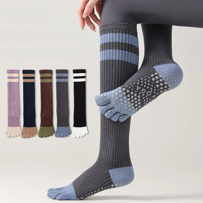 Storage Solution Split Toe Winter Socks Mid-Length Five Toe Socks Anti-Cold Yoga Pilates Dance Fitness Indoor Sports Split Toe 