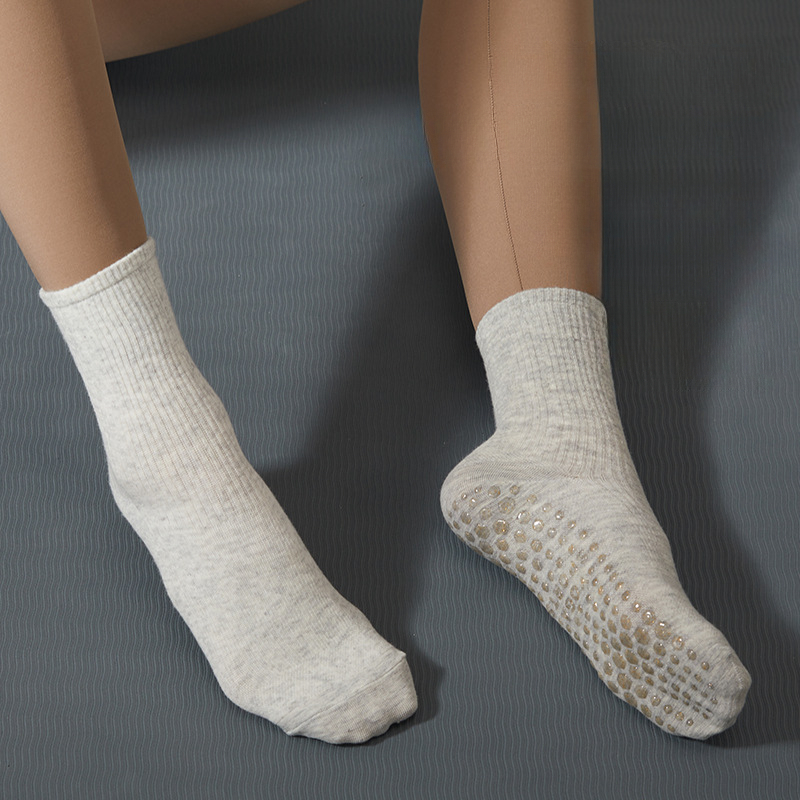 Steady Supply Yoga Socks Silicone Non-slip Professional Floor Pilates Socks Women Solid Color Cotton Breathable Gym Fitness 