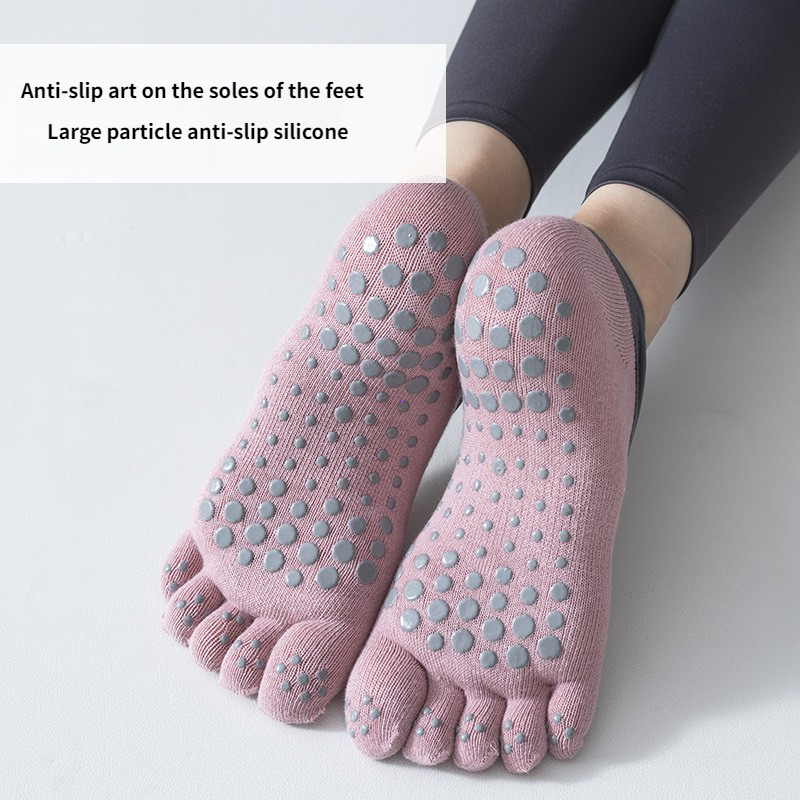Bestseller Of Women's Five Finger Socks, Professional Anti Slip Cotton Absorbs Sweat Yoga Socks, Pilates Fitness 