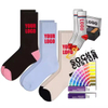 Free Design High Quality Colorful Cartoon Letter Casual Sock Unisex Custom Sports Sock 100% Cotton Crew Socks