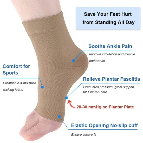 Custom Logo Relieve Plantar Fasciitis Medical Stocking Support Arch Ankle Compression Sleeve Socks