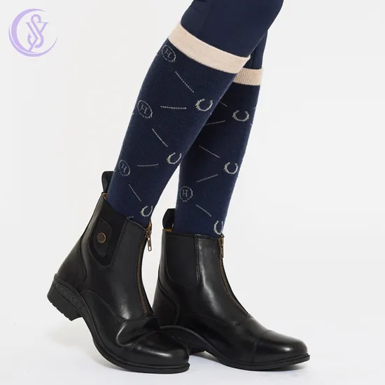 Custom Basic Soccer Football Breathable Equestrian Active Riding Socks Grip Sport Crew Socks