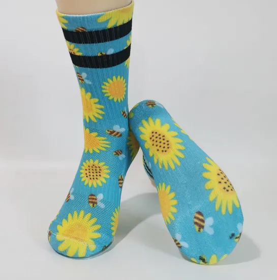 360 Mens Printed Socks Fashion Design Sublimation Custom 3D Printed Socks