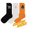 High Quality Fashion Unisex Letter Casual Sock Custom Embroidery Cartoon Sock Cotton Men Sports Pilates Crew Socks