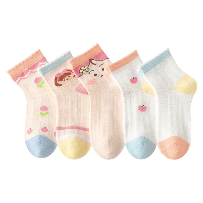 Wholesale Lovely Custom Organic Cotton Baby Socks Cartoon Children Socks