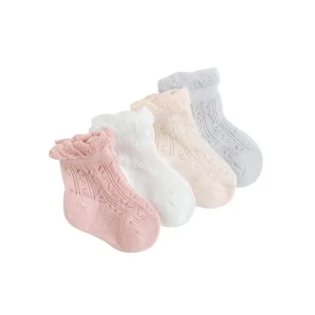  Wholesale Girls Boys Cotton Solid Casual Summer Mesh Thin Newborn Baby Socks